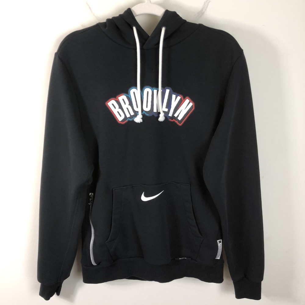 Brooklyn Nets Nike City Edition Standard Issue NBA Hoodie Men's Sz S Black Rare